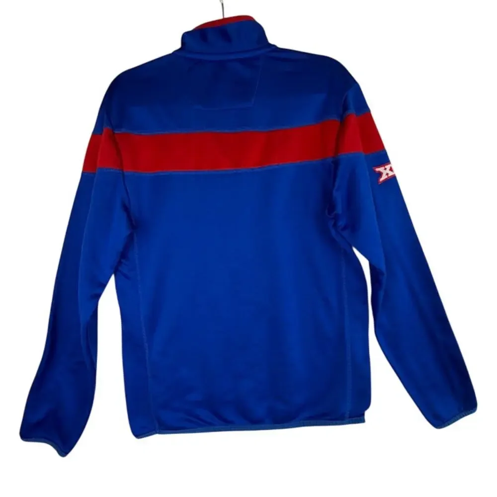 Adidas Men's Royal Kansas Jayhawks Coaches‎ Sideline Half-Zip Jacket Size Small